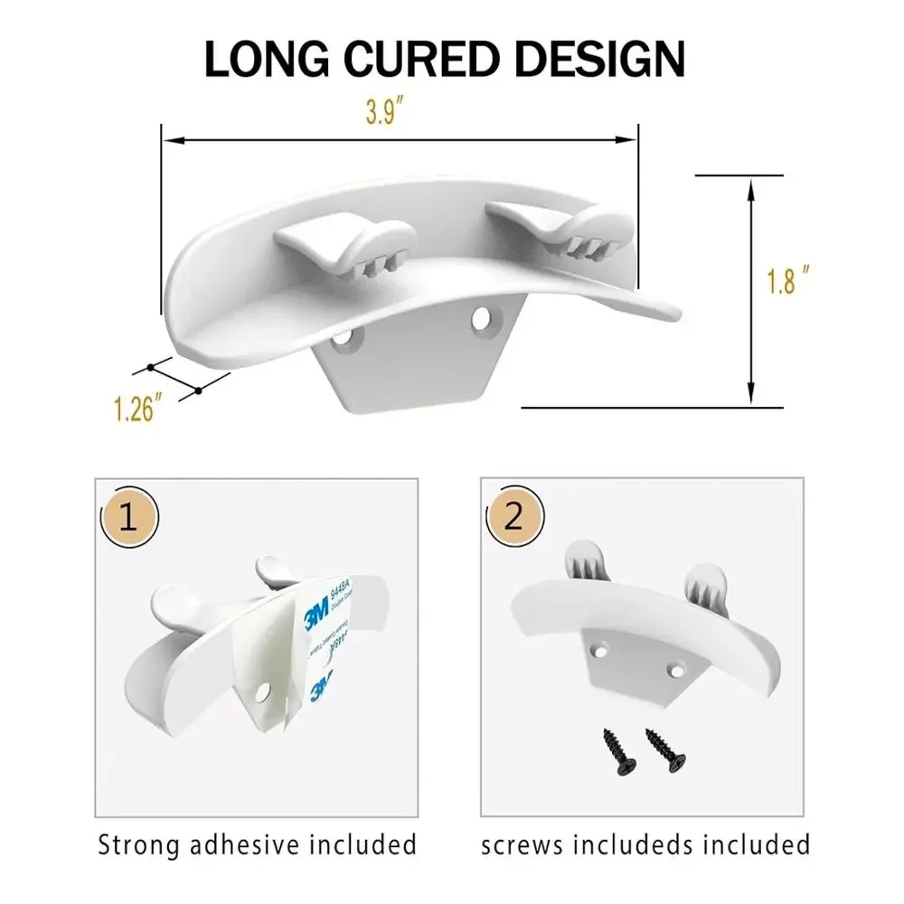 12 Pack Adhesiv Hat Hooks for‎ Wall,Door,Closet, Office, Bedroom(White)